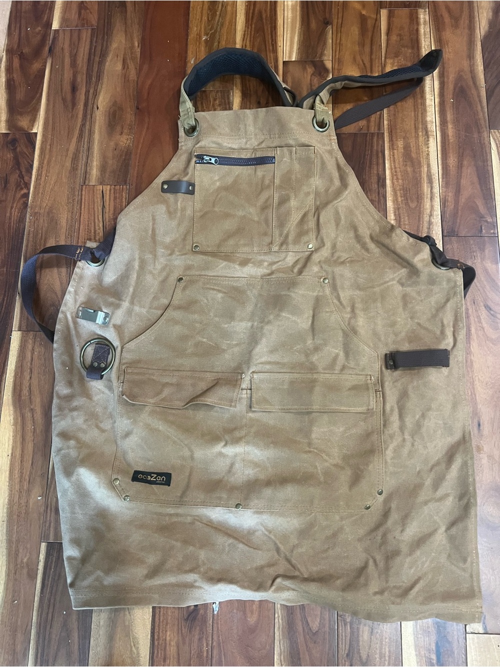 ECOZEN Lifestyle Woodworking Shop Apron Waxed Cotton Canvas Metal Work Welding - Picture 4 of 6